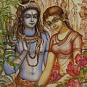 Shiva And Parvati Poster