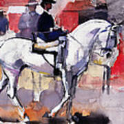 Side-saddle At The Feria De Sevilla, 1998 Mixed Media On Paper Poster