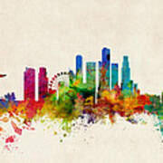 Singapore Skyline Poster
