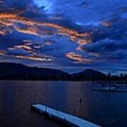 Skaha Lake Sunset2 7-5-2014 Poster