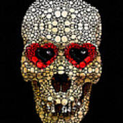 Skull Art - Day Of The Dead 3 Stone Rock'd Poster