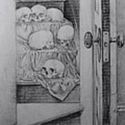 Skulls On Staircase Poster