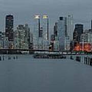 Skyline By The Pier Poster