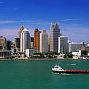 Skylines At The Waterfront, River Poster