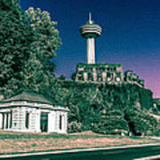 Skylon Tower In The Evening Poster