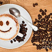 Smiley Face Coffee Poster