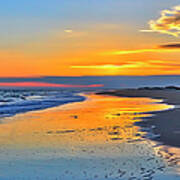 Smooth Sunset On Ocracoke Outer Banks Poster