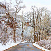 Snow Dusted Colorado Scenic Drive Poster