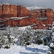 Snow In Sedona Poster