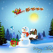 Snowmen Receive Gifts Too Poster