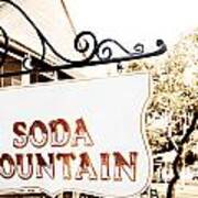 Soda Fountain Sign Poster