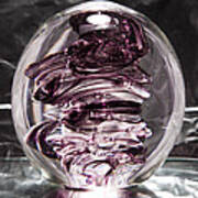Solid Glass Sculpture Rpw Purple And White Poster