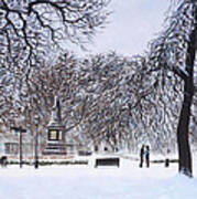 Southampton Watts Park In The Snow Poster