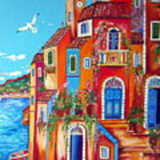 Southern Italy Amalfi Coast Village Poster