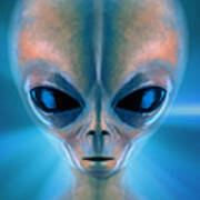 Space Alien Poster