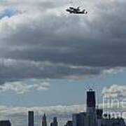 Space Shuttle Enterprise Flys Over Nyc Poster