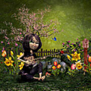 Spring Flowering Garden Poster