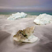 Spring Glacial Ice Along St Andrews Bay Poster
