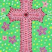 Spring Time Floral Cross Poster