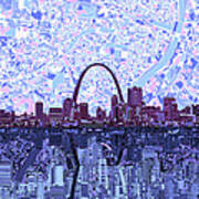 St Louis Skyline Abstract 8 Poster