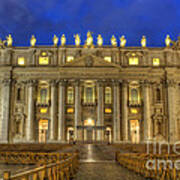 St Peter's Basilica 4.0 Blue Hour Poster