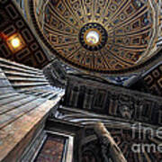 St. Peter's Basilica Interior Under Dome Poster