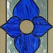 Stained Glass In Blue Poster
