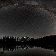 Starry Night At Picture Lake Poster