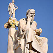 Statues Of Socrates And Apollo Poster