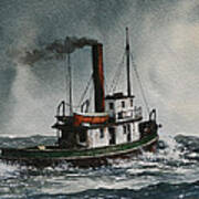 Steam Tugboat Katadin Poster