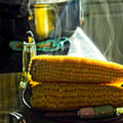Steaming Corn Poster