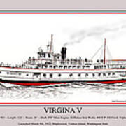 Steamship Virginia V Launch Poster Poster