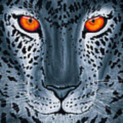 Steel Leopard Poster