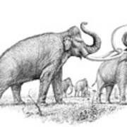 Steppe Mammoths Poster