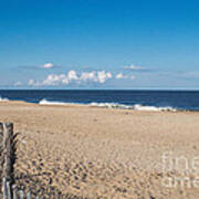 Stepping Onto The Beach Poster