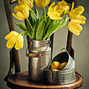 Still Life With Yellow Tulips Poster
