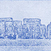 Stonehenge Blueprint Poster