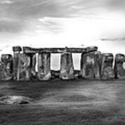 Stonehenge In The Rain Poster