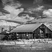 Stormy Day Old Barn Poster