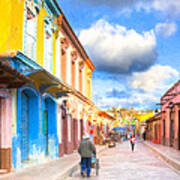 Streets Of San Cristobal De Las Casas - Colorful Mexico Poster