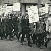 Students In Protest March Poster