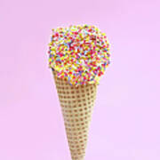 Summer Ice Cream With Sugar Sprinkles Poster