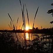 Sundown Over The Silver Lake Poster
