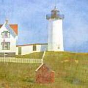 Sunny Day At Nubble Lighthouse Poster