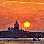 Sunrise At Coquet Island Northumberland - Photo Art Poster
