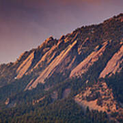 Sunrise On Boulder Colorado Flatirons Poster