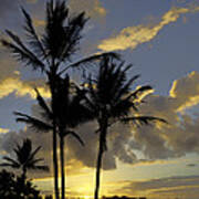 Sunrise Poi Pu Beach Kauai Poster