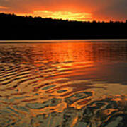 Sunset At The Lake Poster