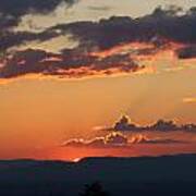 Sunset On Pilot Mountain Poster