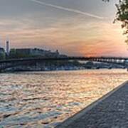 Sunset On The Seine Poster